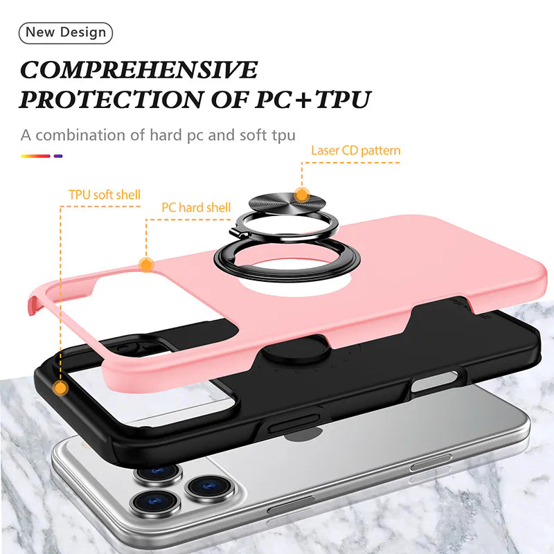Case for iPhone 17 Pro 6.3 Kinglink Mag Ring with Kickstand