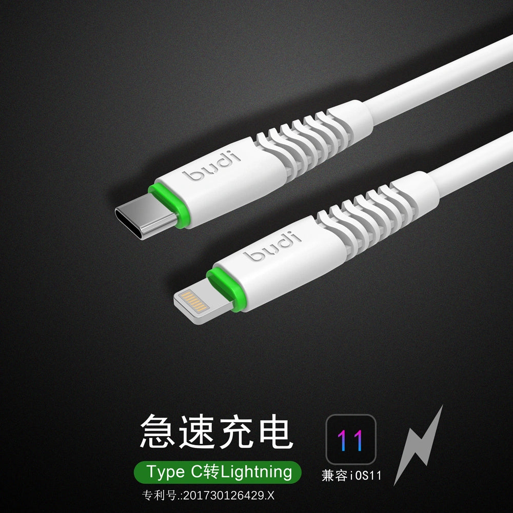 Budi M8J150PD 1.2m Type-C to Lightning cable