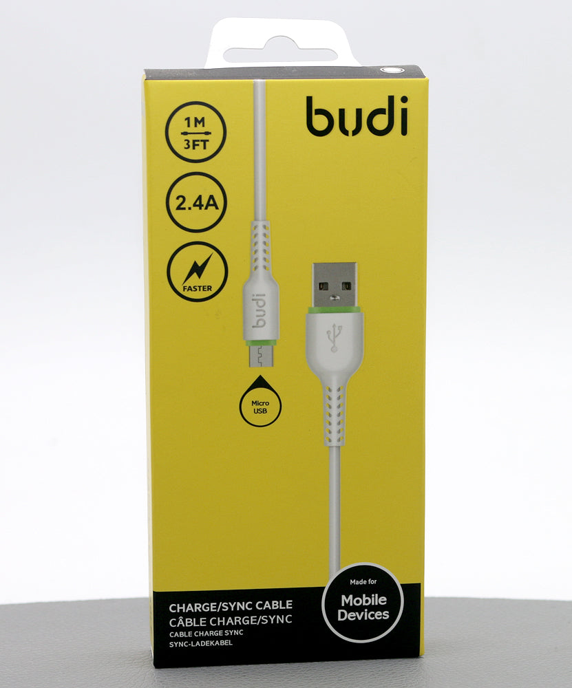 Budi DC158M10W 1m USB-A to Micro cable