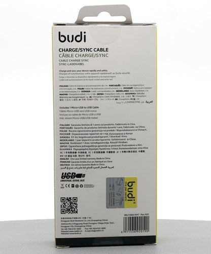 Budi DC158M10W 1m USB-A to Micro cable