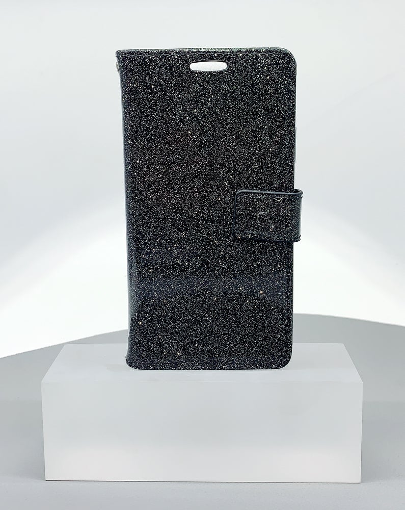 Case for iPhone 16 6.1 glitter Bluemoon wallet