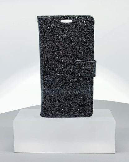 Case for Iphone ipx glitter Bluemoon wallet