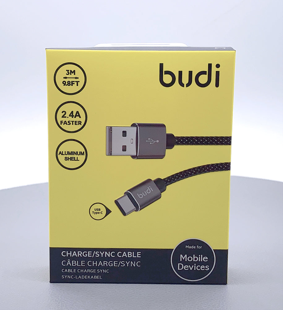 Budi DC206T30 3m USB-A to C cable