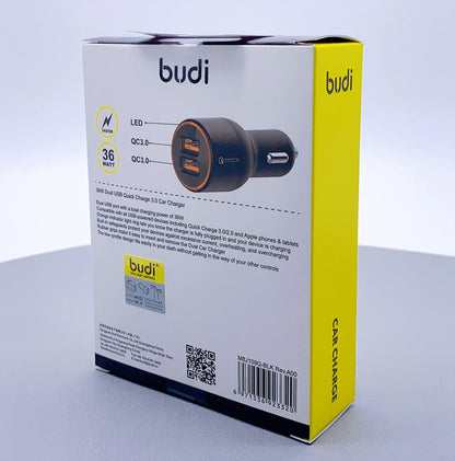 Budi CC109Q 36W 2USB Car Charger