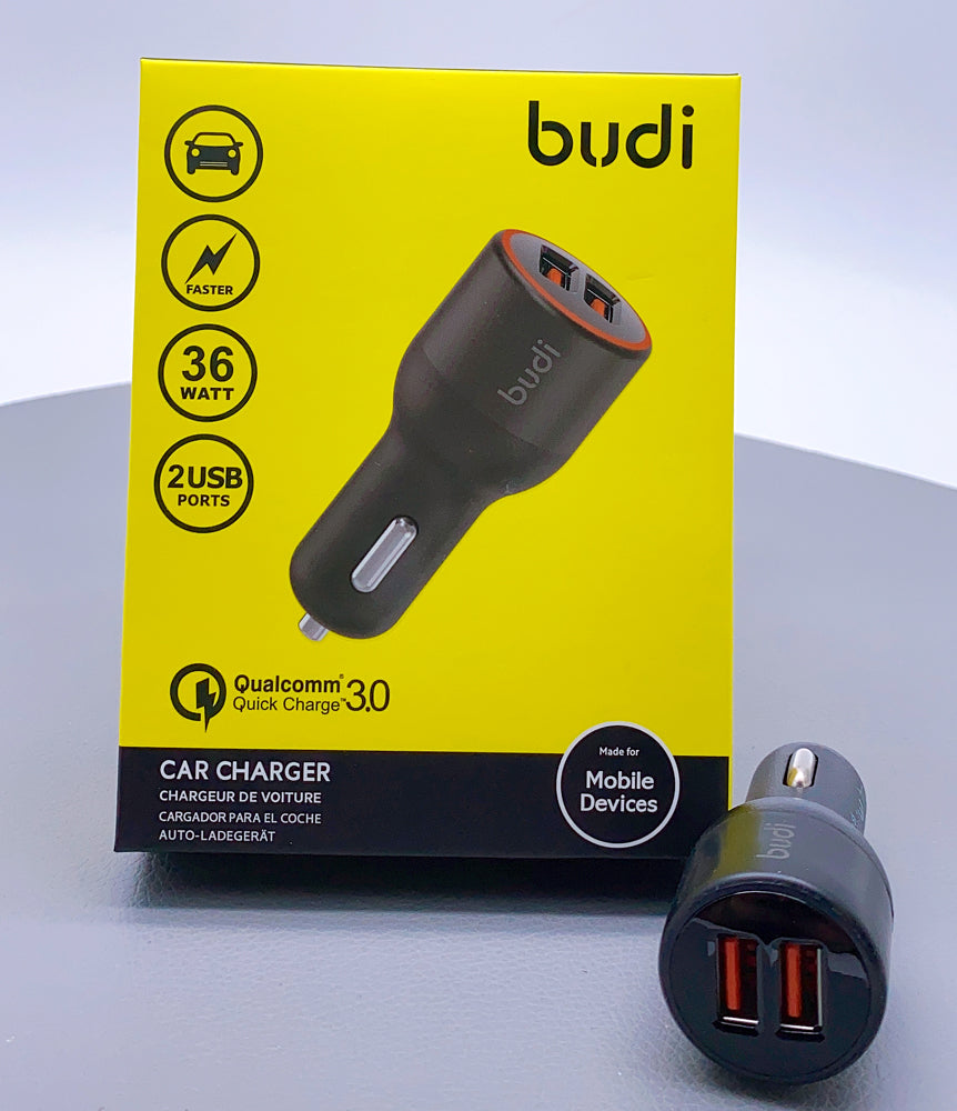 Budi CC109Q 36W 2USB Car Charger