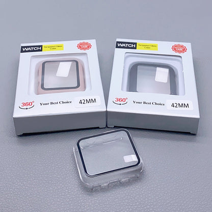 360 Case with glass screen protector For Apple Watch
