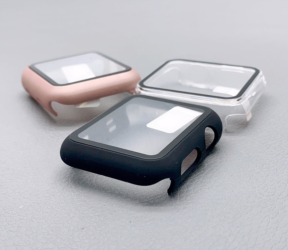 360 Case with glass screen protector For Apple Watch