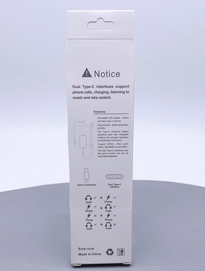 2 in 1 10cm Type-C Adapter JH032