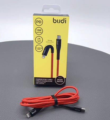 Budi 198TL 1m 18W Type-C to Lightning cable
