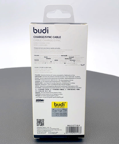 Budi M8J210TT/DC210TT10 1m 65W Type-C to C cable