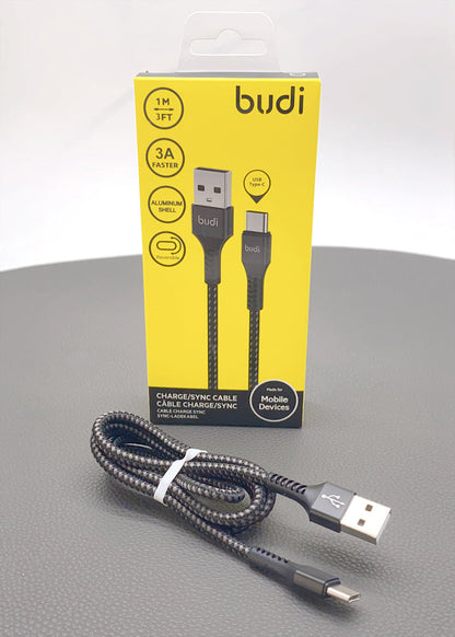 Budi DC210T10 1m USB-A to C cable