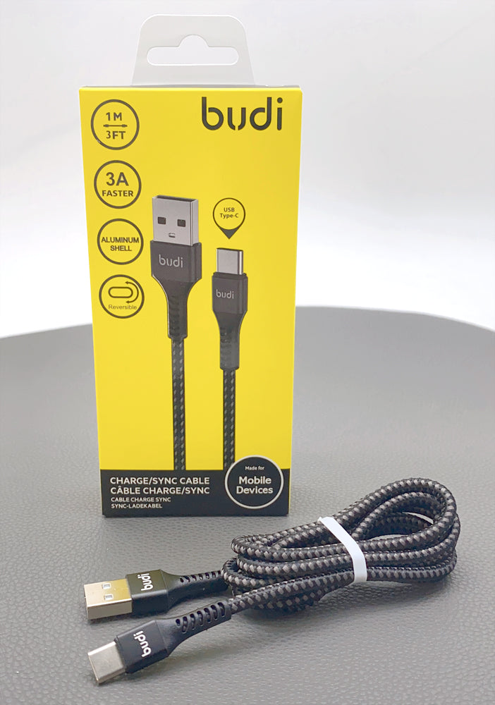 Budi DC210T10 1m USB-A to C cable