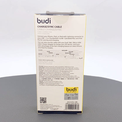 Budi DC210TL 1m 18W Type-C to Lightning cable