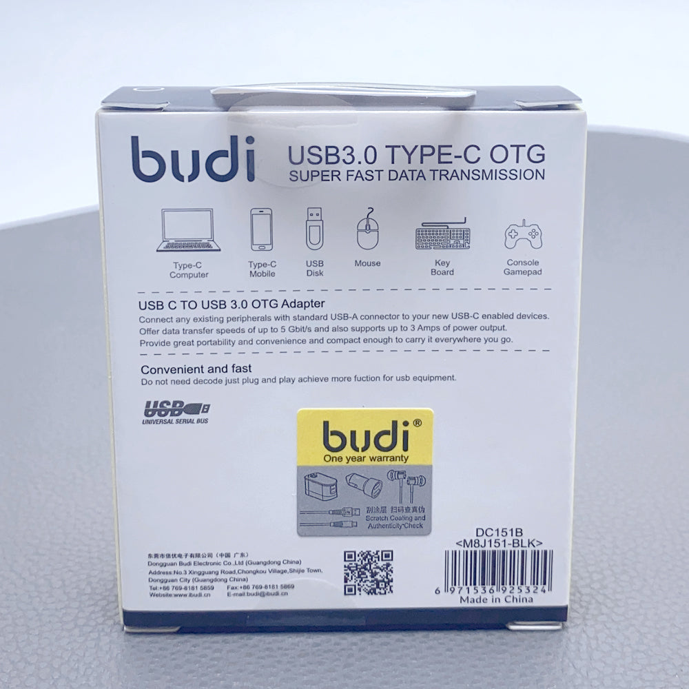 Budi DC151B USB Type-C OTG Adapter