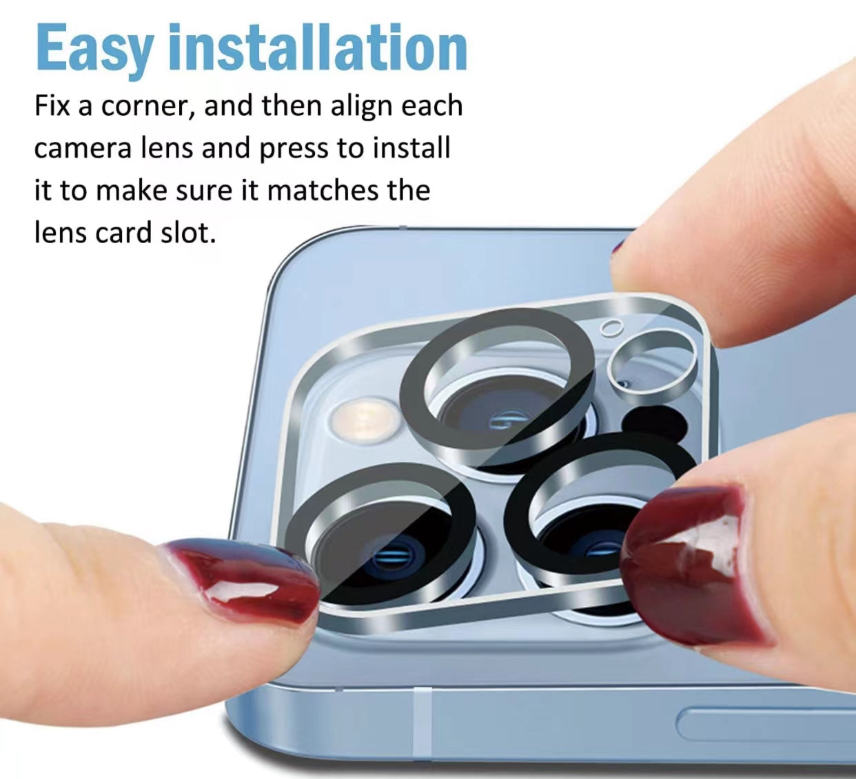Camera lens glass screen protector for iPhone