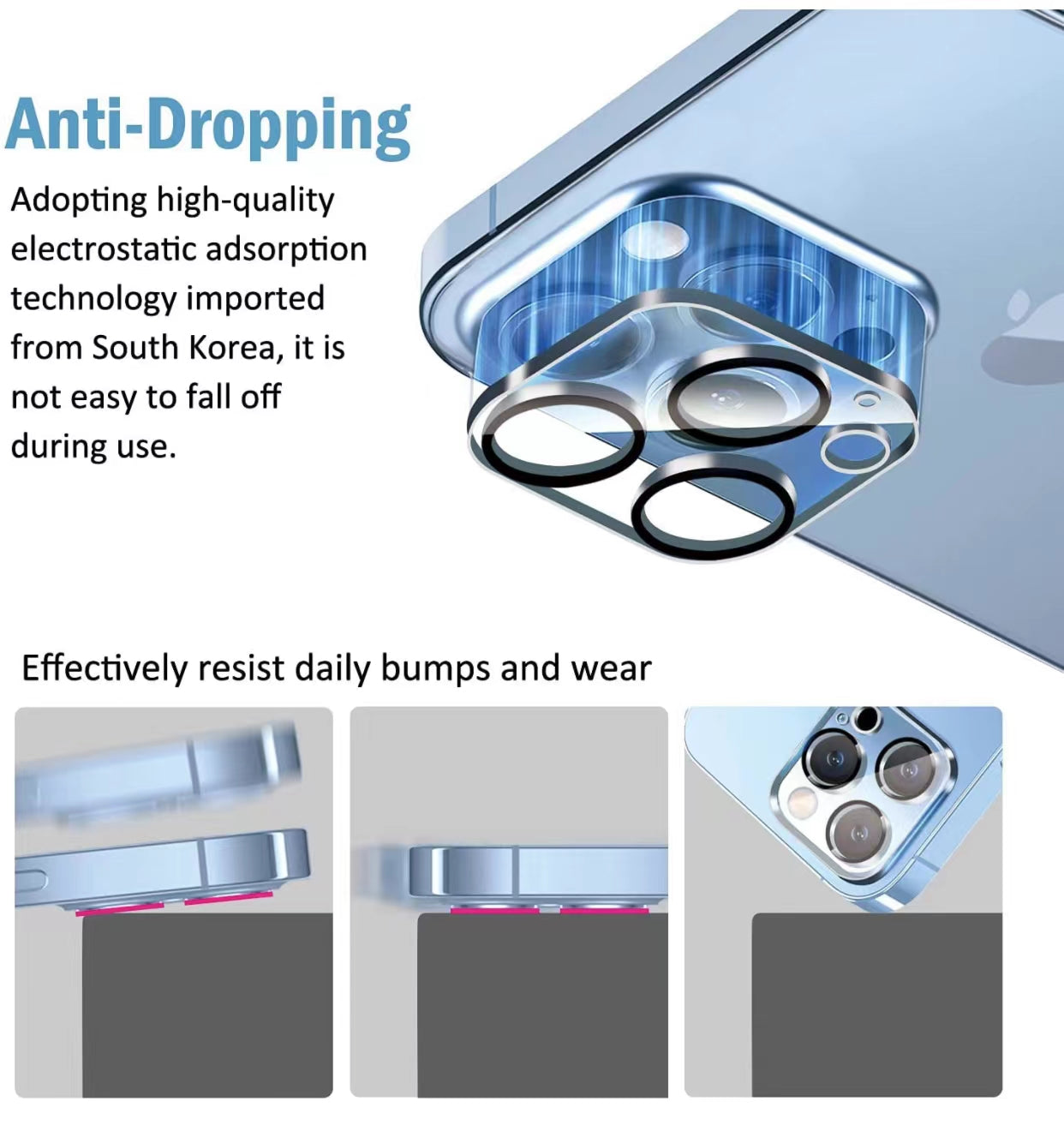 Camera lens glass screen protector for iPhone
