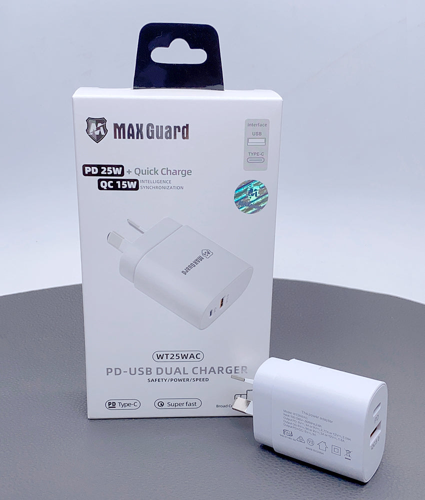 Maxguard WT25WAC PD 25W wall charger (support super fast charging)