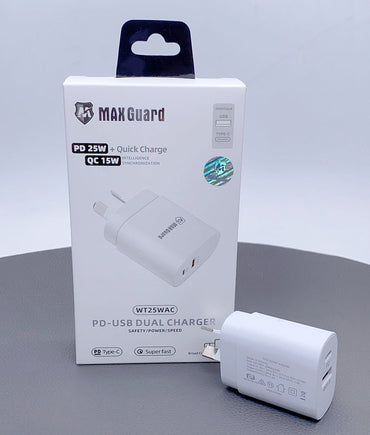 Maxguard WT25WAC PD 25W wall charger (support super fast charging)