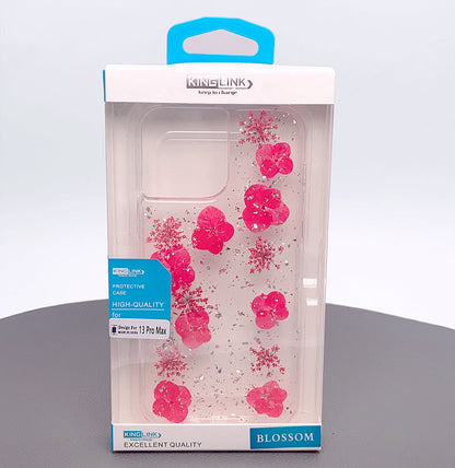 Case for Iphone 15 Pro 6.1 real flower blossom