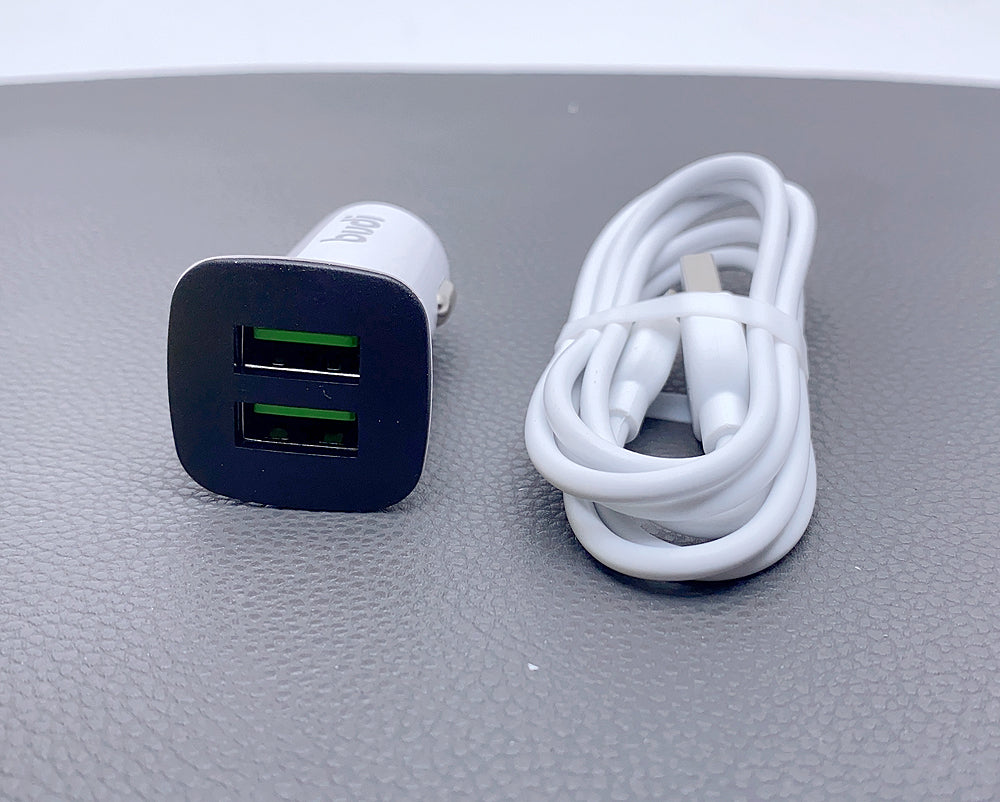 Budi CC631LW 2.4A 2USB Car Charger with USB-A to Lightning Combo
