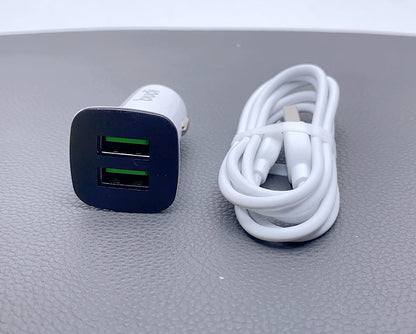Budi CC631LW 2.4A 2USB Car Charger with USB-A to Lightning Combo