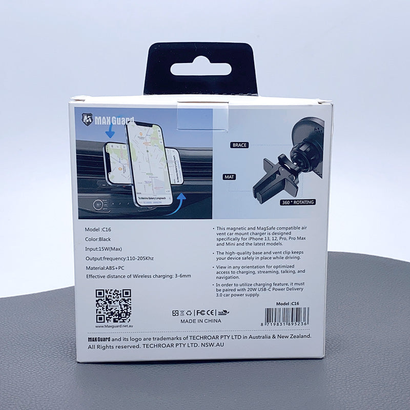 Maxguard C16 15W MagFit Car Holder Charger