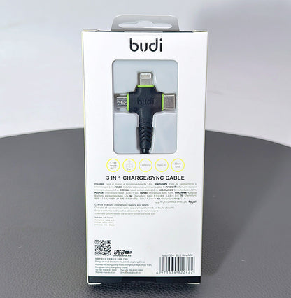 Budi M8J150+ plus 1.2m 3 in 1 cable