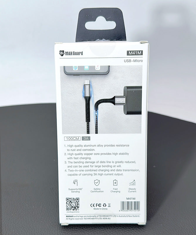 Maxguard M41M 1m USB-A to Micro cable