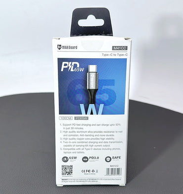 Maxguard M41CC 1m 65W Type-C to C cable