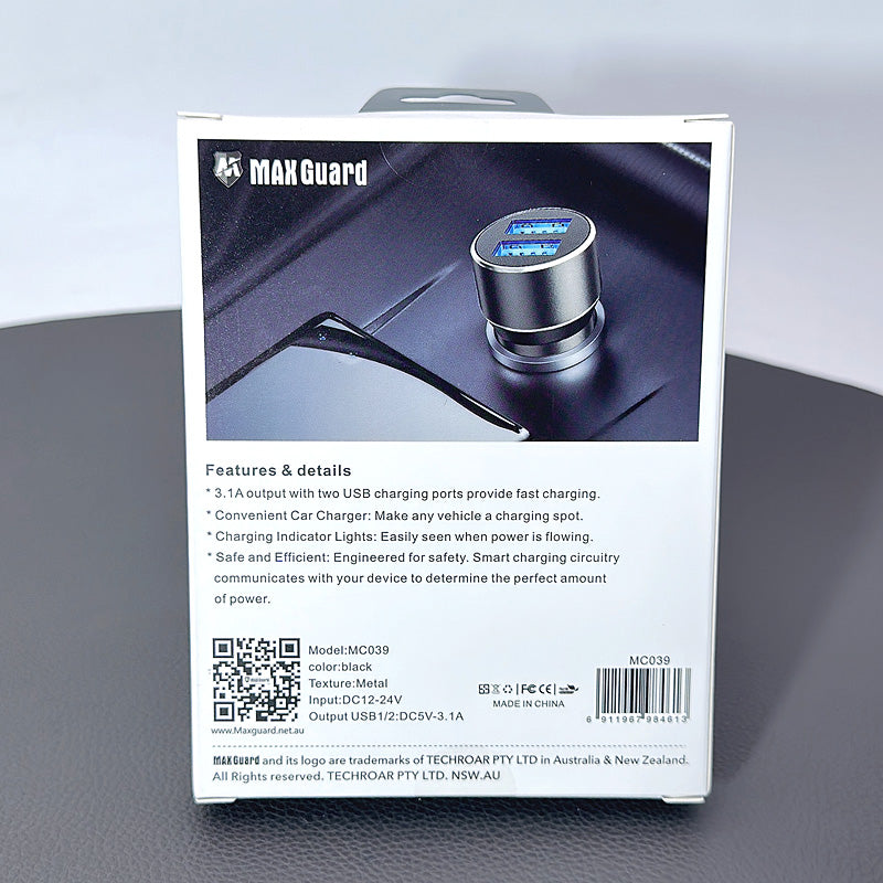 Maxguard MC039 3.1A 2USB car charger