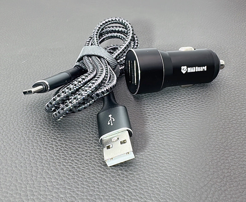 Maxguard MC039C 3.1A 2USB car charger with USB-A to C combo