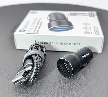 Maxguard MC039L 3.1A 2USB car charger with USB-A to Lightning combo