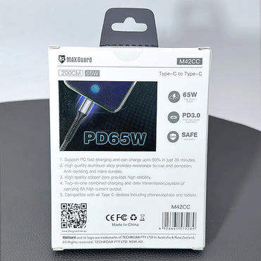 Maxguard M42CC 2m 65W Type-C to C cable