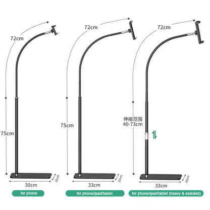 Floor Lazy Stand for Phone/iPad L6 (2kg Load Capacity)