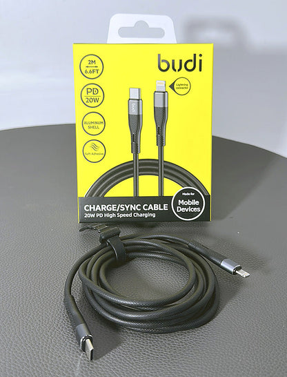 Budi DC251TL20 2m 20W Type-C to Lightning Cable