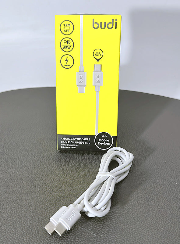 Budi DC023TT12 1.2m 65W Type-C to C cable
