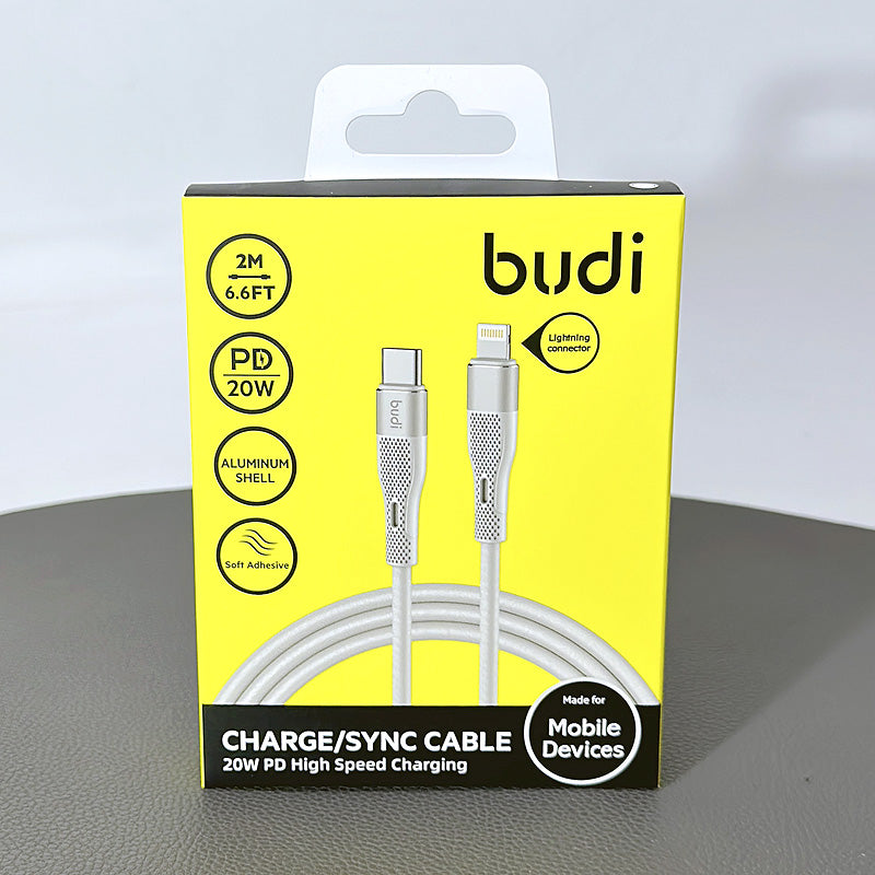 Budi DC251TL20 2m 20W Type-C to Lightning Cable
