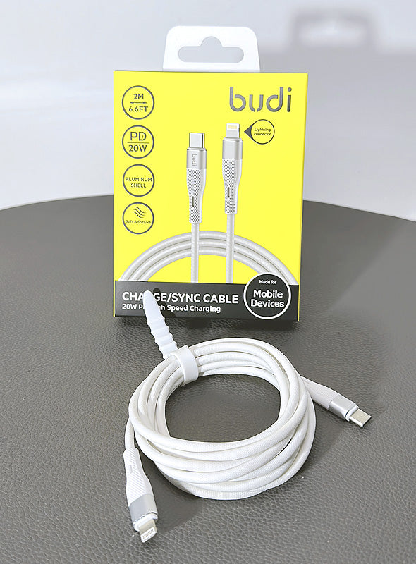 Budi DC251TL20 2m 20W Type-C to Lightning Cable
