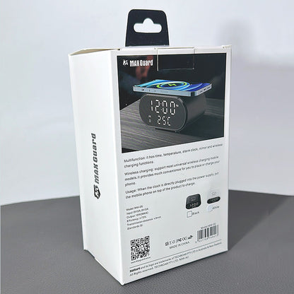 Maxguard MW05 2 in 1 15W Alarm Clock Wireless Charger