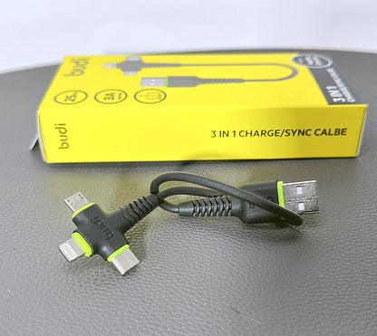 Budi DC150+ plus025 25cm 3 in 1 cable