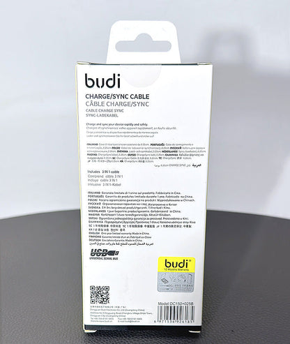 Budi DC150+ plus025 25cm 3 in 1 cable