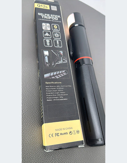 Wireless Selfie Tripod with Fill Light, Simple Design Q12S