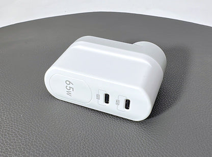 Budi M8J030AR PD 65W Dual USB-C GaN wall charger