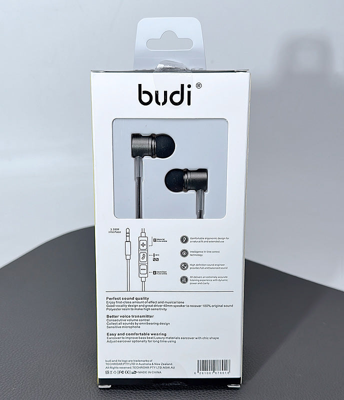 Budi EP01 3.5mm Aux HIFI MIC earphone