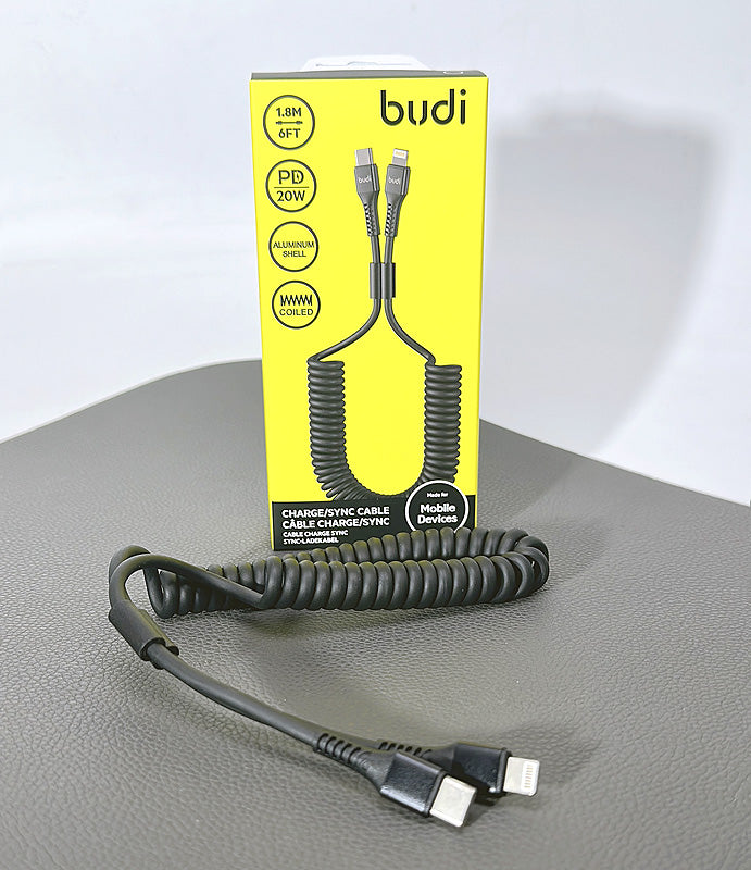 Budi DC210TLS18 1.8M 20W Type-C to Lightning cable