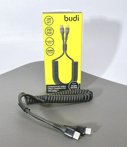 Budi DC210TLS18 1.8M 20W Type-C to Lightning cable