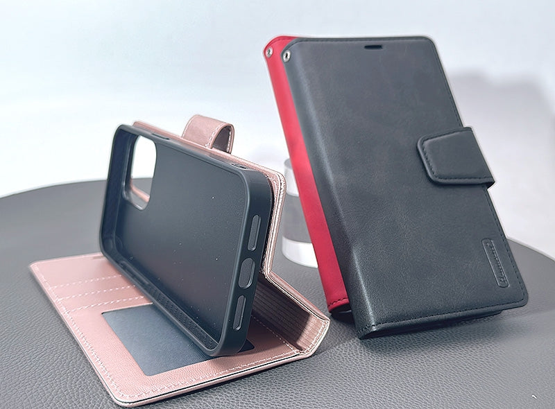 Case for Iphone 15 6.1 Hanman 2 in 1 Detachable Magnetic Wallet