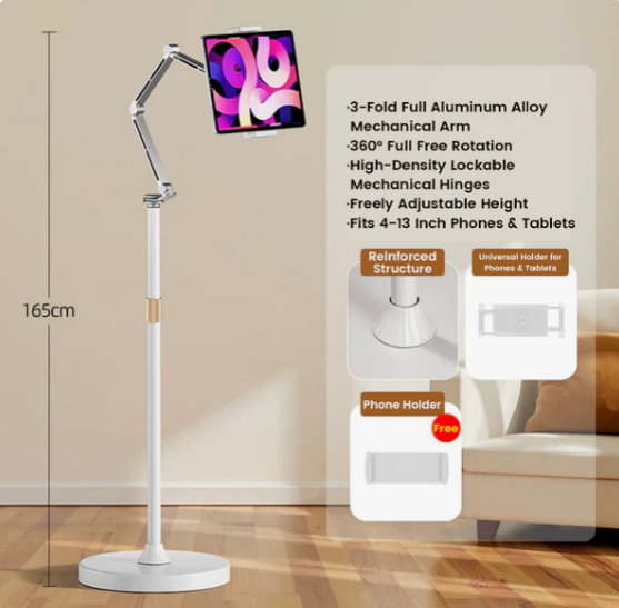 LDX4/LDX3 ipad floor stand Mechanical Arm White