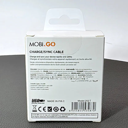 Mobigo 202T 2m USB-A to C cable