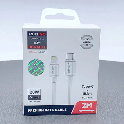 Mobigo 202TL/202LC 2m 20W Type-C to Lightning cable